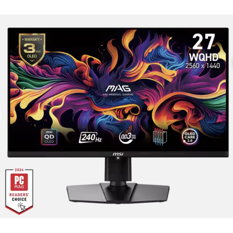 Monitor Display Manufacturer - MSI MAG271QPX QD-OLED E2 27" High-End Gaming Monitor