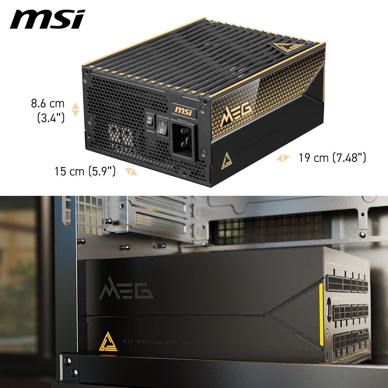 Power Supply Manufacturer - MSI MEG Ai1600T PCIE5 1600W 80+Ti Fully Modular Server-Grade