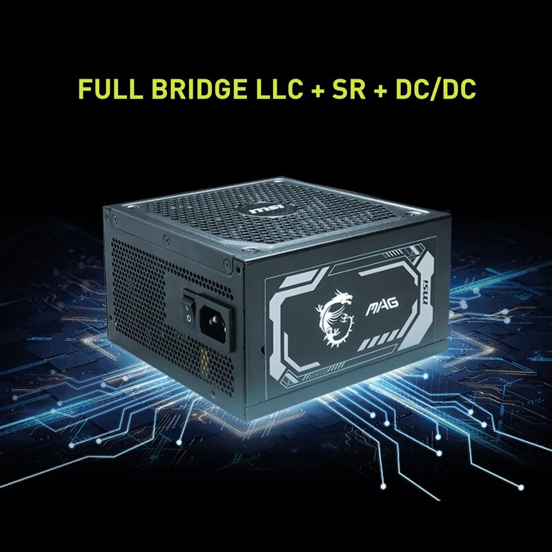 Power Supply Manufacturer - MSI MAG A1250GL PCIE5 1250W 80+Gold Fully Modular ATX3.1