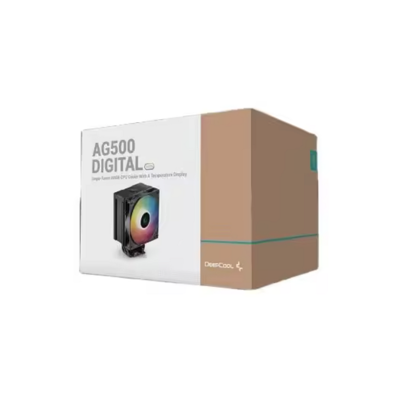 CPU Cooler Manufacturer - DeepCool AG500 ARGB 5 Copper Tubes Digital PC Fan Radiator