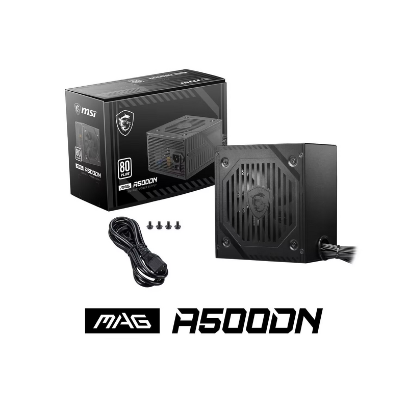 Power Supply Manufacturer - MSI MAG A500DN 500W 24Pin Gaming Desktop PSU In-Stock No-Package