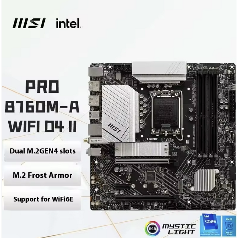 Motherboard Manufacturer - MSI PRO B760M-A WiFi D4 II DDR4 for Intel 12/13/14th Gen