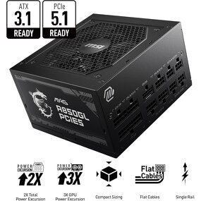 Power Supply Manufacturer - MSI MAG A850GL PCIE5 850W 80+Gold Fully Modular ATX3.1
