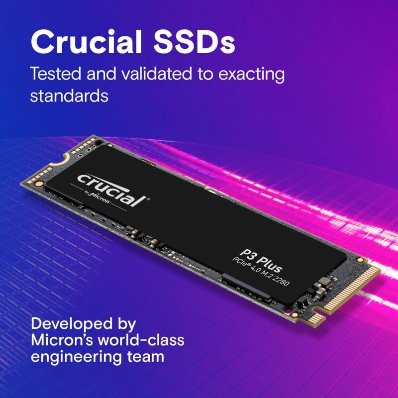 SSD Solid State Drive Manufacturer - Crucial P3 Plus 1TB PCIe4.0 NVMe M.2 Laptop 5000MB/s