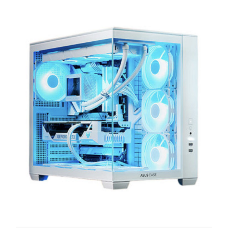 PC Case Manufacturer - AS-US SI-A02 White ATX USB3.0 Tempered Glass Desktop Case