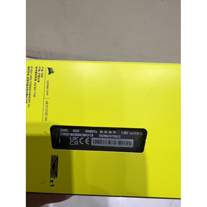 RAM Memory Manufacturer - Corsair 16GB DDR5 6000MHz Desktop RAM Module In-Stock