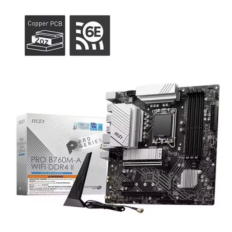 Motherboard Manufacturer - MSI PRO B760M-A WiFi D4 II DDR4 for Intel 12/13/14th Gen