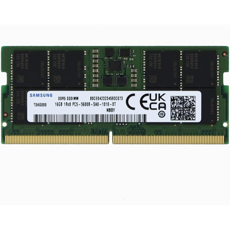 RAM Memory Manufacturer - Sam 16GB DDR5 5600MHz SODIMM 1Rx8 CL46 262pin Laptop RAM