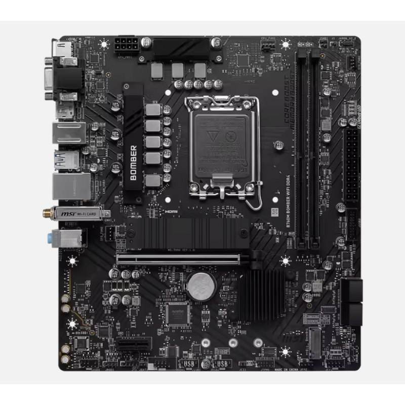 Motherboard Manufacturer - MSI B760M Bomber WiFi DDR5 LGA1700 Micro-ATX Dual CH
