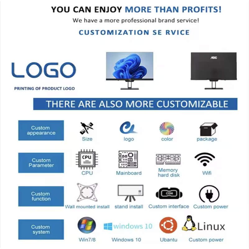 All-in-One PC Manufacturer - A24E33-1FACWF5F 24" Vesa Intel i9 DDR4 VGA Webcam AOC