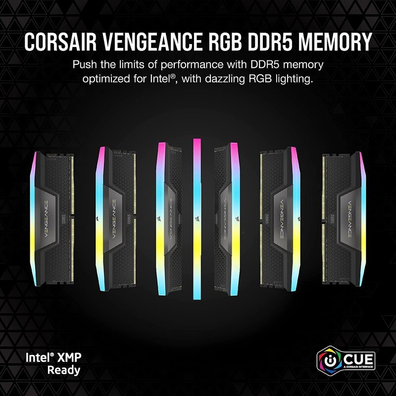 RAM Memory Manufacturer - Corsair Vengeance RGB DDR5 64GB(2x32) 6400MHz CL32 Intel XMP
