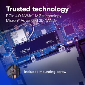 SSD Solid State Drive Manufacturer - Crucial P3 Plus 500GB PCIe4.0 NVMe M.2 5000MB/s Bulk