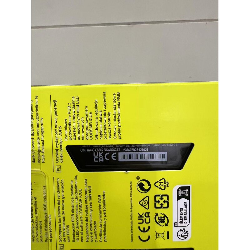 RAM Memory Manufacturer - Corsair 64GB(2x32) DDR5 6400MHz Desktop RAM Module In-Stock