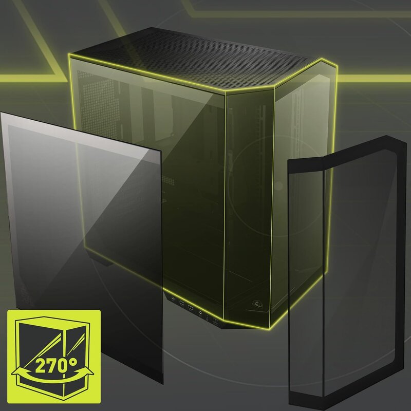 PC Case Manufacturer - MSI MAG PANO 100L PZ ATX Tempered Glass 360mm Liquid Cooling