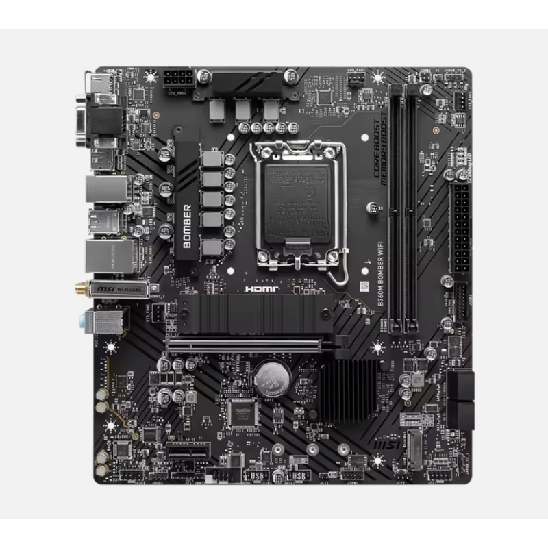 Motherboard Manufacturer - MSI B760M Bomber WiFi DDR5 LGA1700 Micro-ATX Dual CH