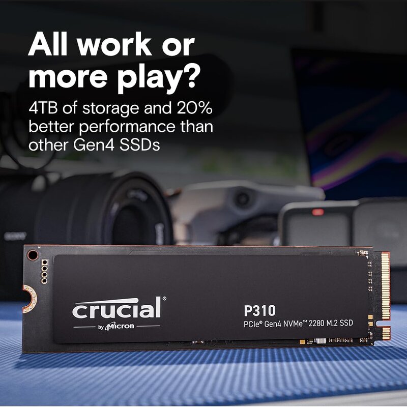 SSD Solid State Drive Manufacturer - Crucial P310 1TB PCIe4.0 NVMe M.2 2280 7100MB/s Acronis