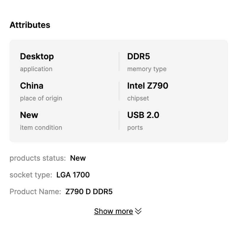 Motherboard Manufacturer - Gigabyte Z790 D DDR5 LGA1700 4CH for Intel 12/13/14th Gen