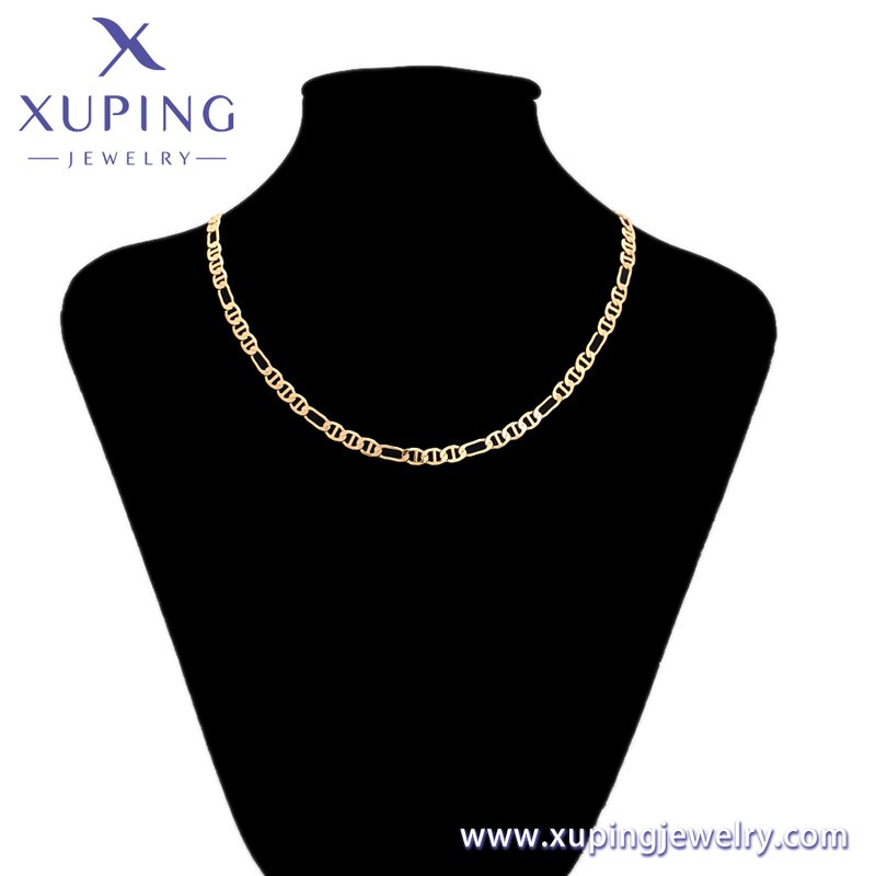 Women Necklace Manufacturer - XUPING X000863369 18K Gold Plated Link Chain Simple