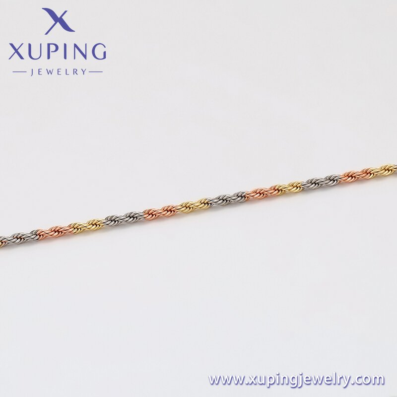 Anklet Manufacturer - XUPING X000730620 Multicolor Spiral Link Alloy Foot Chain