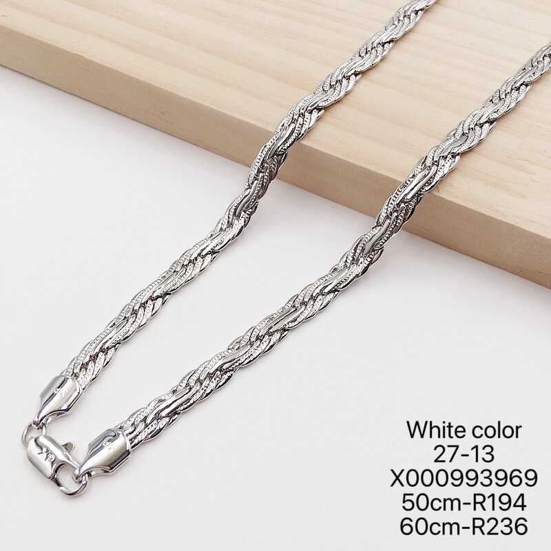 Men Necklace Manufacturer - XUPING Gold Plated Cuban Wheat Popcorn Rope Link Chain