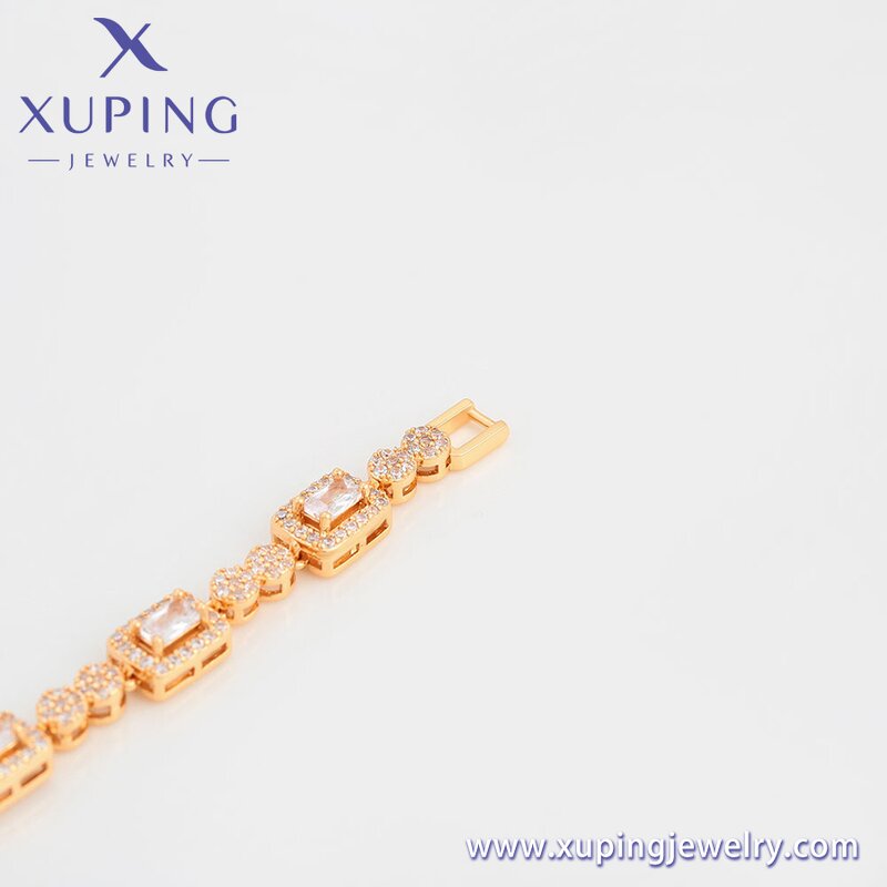 Women Bracelet Manufacturer - XUPING X000677363 Square Diamond Charm Copper Costume
