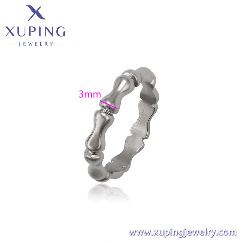 Unisex Ring Manufacturer - XUPING 16002 Stainless Steel Bamboo Style Fashion Bone