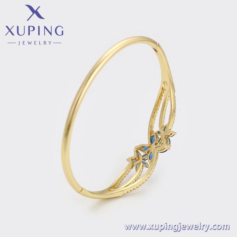 Women Bracelet Manufacturer - XUPING X000998538 14K Gold Plated Flower Copper Exquisite