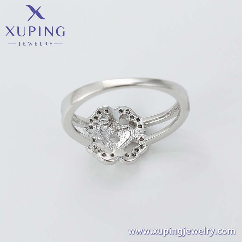 Women Ring Manufacturer - XUPING 13126 Platinum Plated Heart Engagement Charming