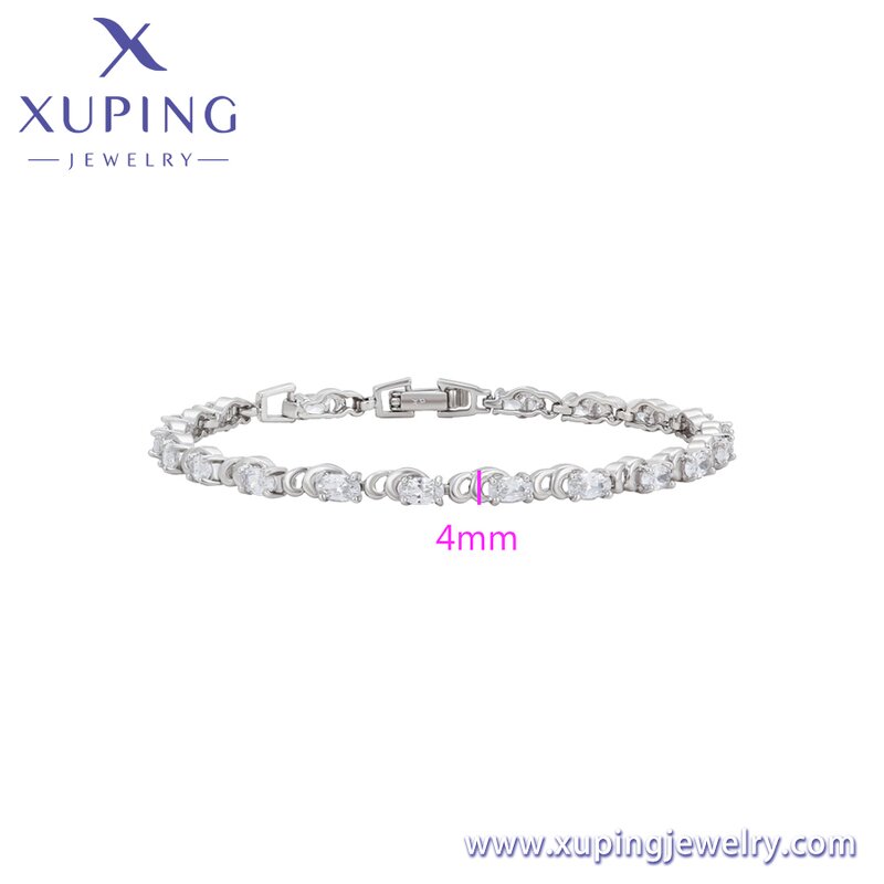 Women Bracelet Manufacturer - XUPING X000971711 Platinum Plated Environmental Copper Crystal