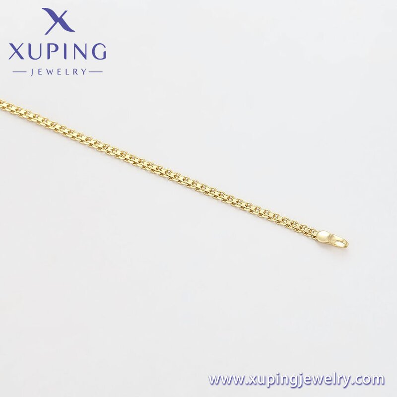 Women Anklet Manufacturer - XUPING X000978467 14K Gold Plated Simple Foot Link Chain