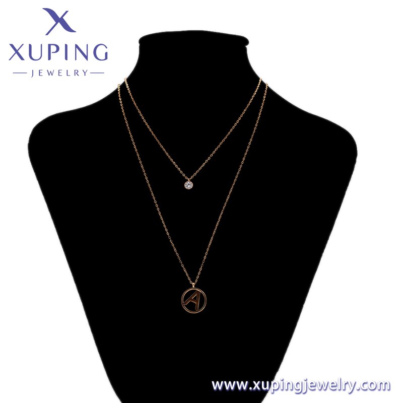 Women Necklace Manufacturer - XUPING X000905159 18K Gold Plated Stone Trendy Charming