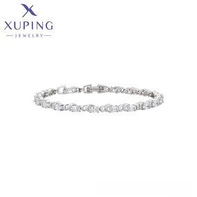 Women Bracelet Manufacturer - XUPING X000971711 Platinum Plated Environmental Copper Crystal