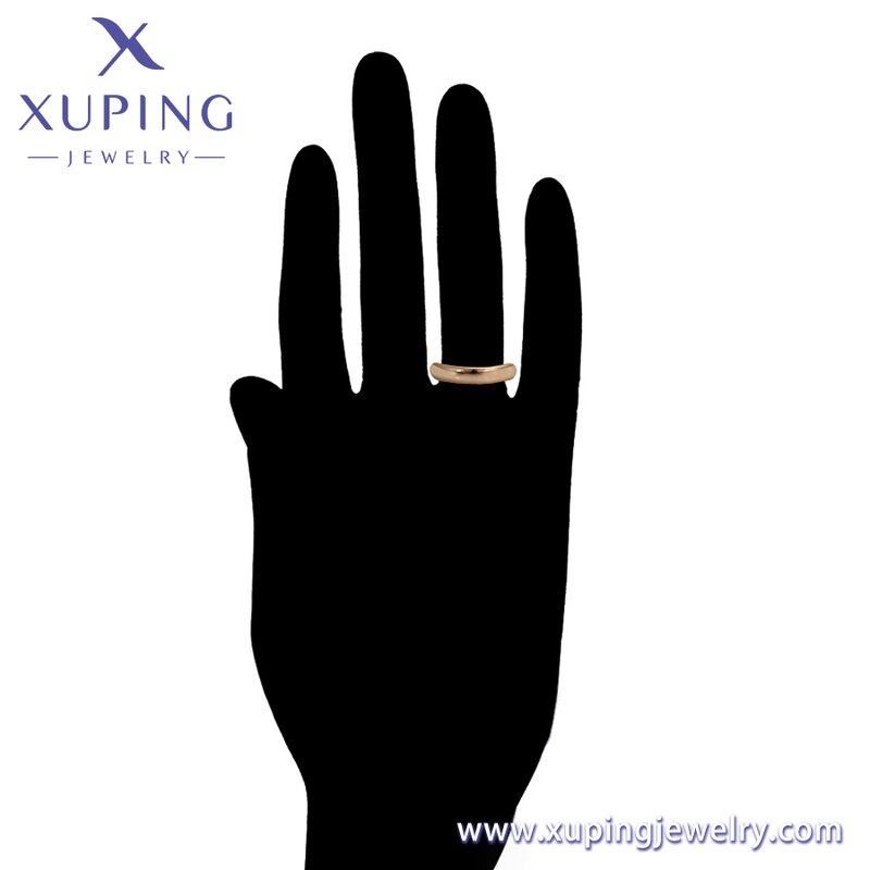 Couple Ring Manufacturer - XUPING X000775331 18K Gold Plated Simple Wedding Set