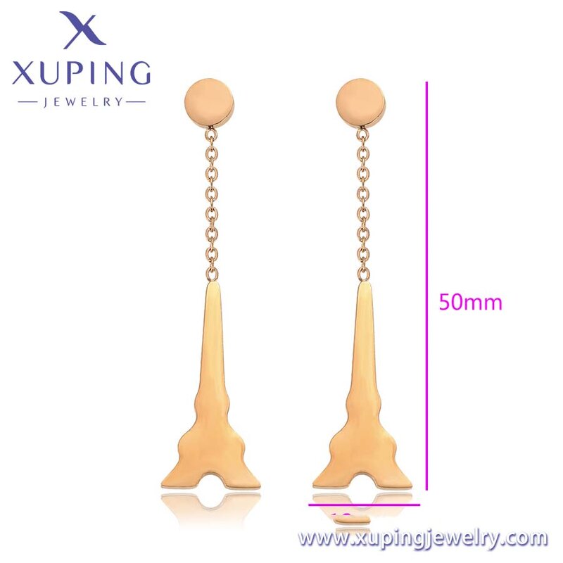 Pendant Earring Manufacturer - XUPING 98318 Rose Gold Plated Copper Long Bulk