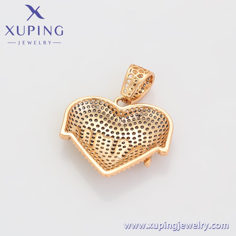 Pendant Manufacturer - XUPING X000716993 18K Gold Plated Heart Shape Copper Sweetheart