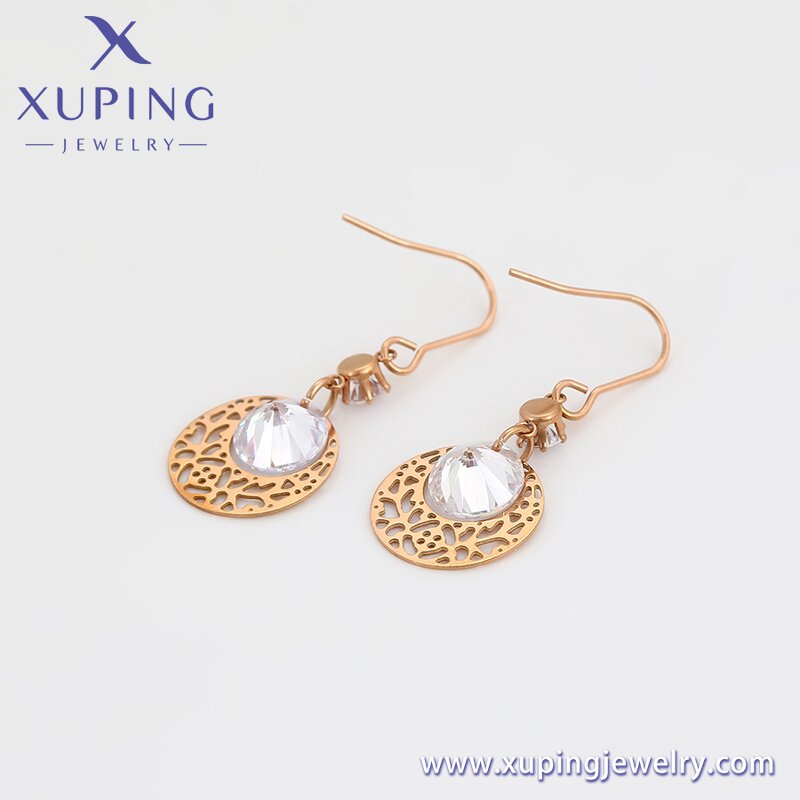 Dangle Earring Manufacturer - XUPING 99424 Rose Gold Plated Copper Stainless Steel