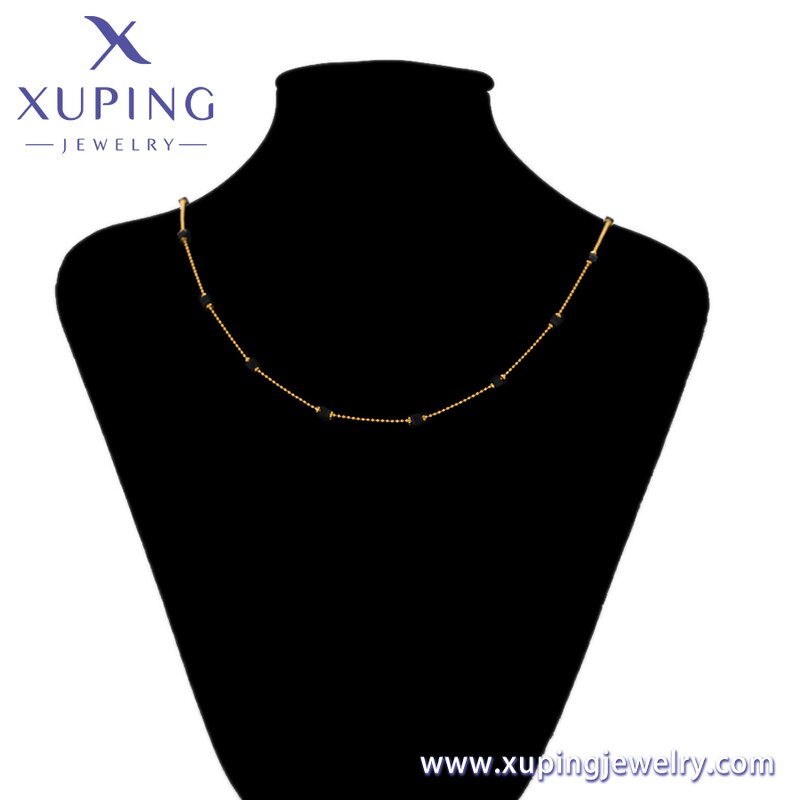 Women Necklace Manufacturer - XUPING X000994367 24K Gold Plated Link Chain Simple