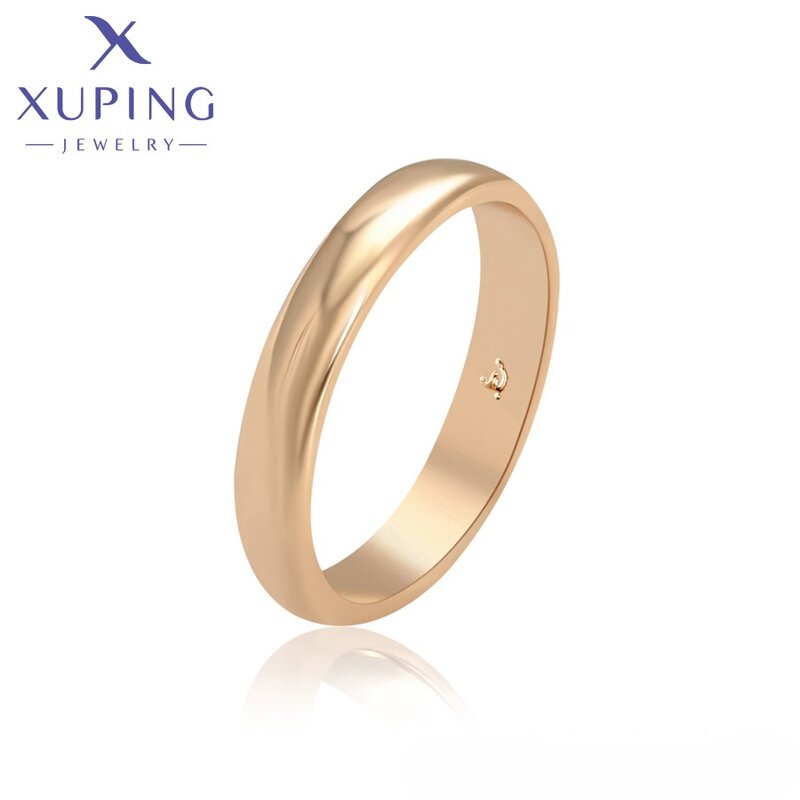 Couple Ring Manufacturer - XUPING X000775331 18K Gold Plated Simple Wedding Set
