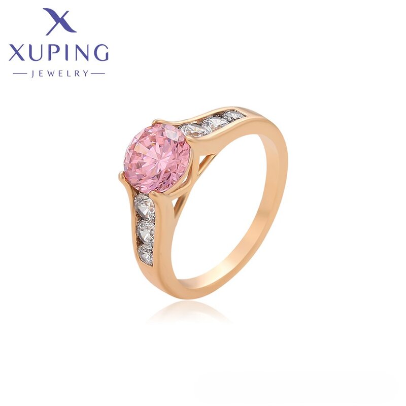 Women Ring Manufacturer - XUPING S00041194 18K Gold Plated Pave Setting Diamond