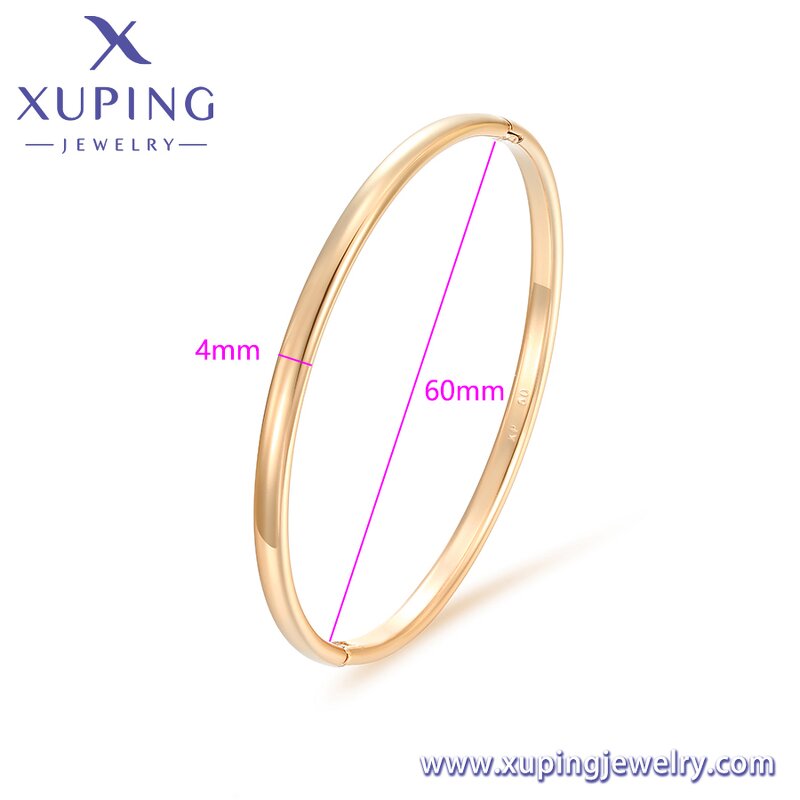 Women Bangle Manufacturer - XUPING X000937700 18K Gold Plated Plain Design New