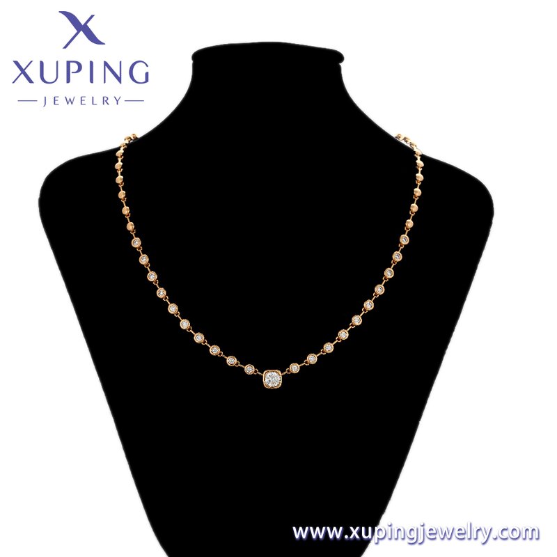 Women Necklace Manufacturer - XUPING X000850158 18K Gold Plated Fine Simple Fashion