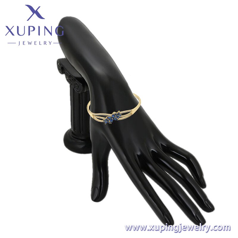 Women Bracelet Manufacturer - XUPING X000998538 14K Gold Plated Flower Copper Exquisite