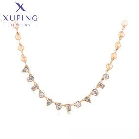 Women Necklace Manufacturer - XUPING X000851886 18K Gold Plated Environmental Copper