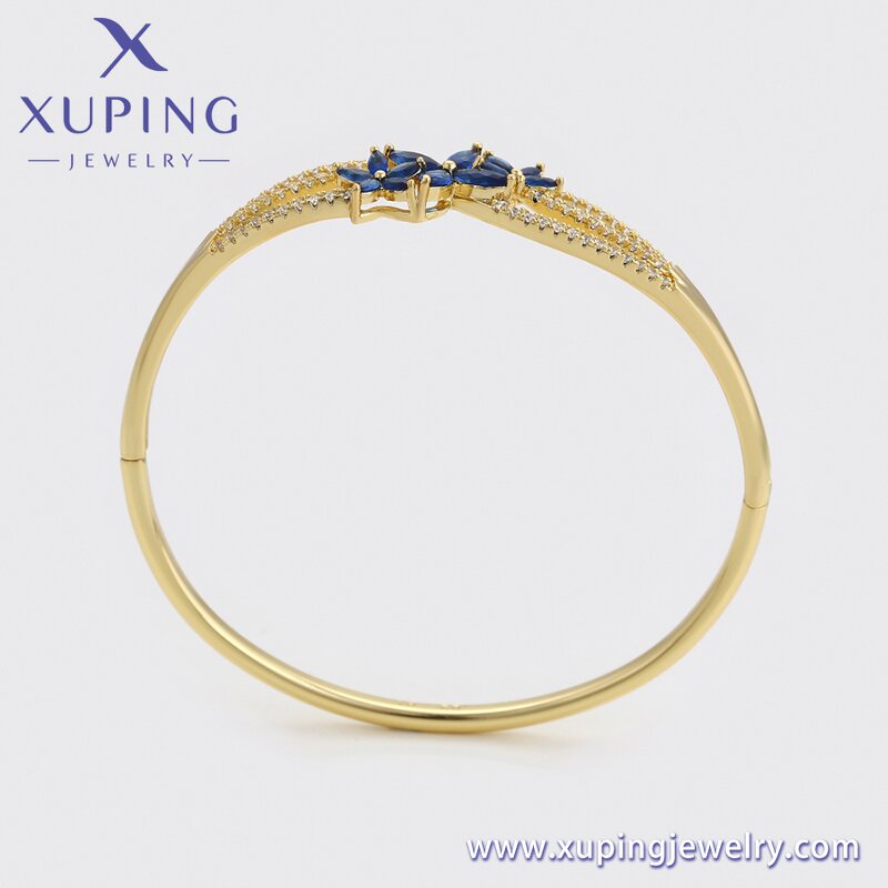 Women Bracelet Manufacturer - XUPING X000998538 14K Gold Plated Flower Copper Exquisite