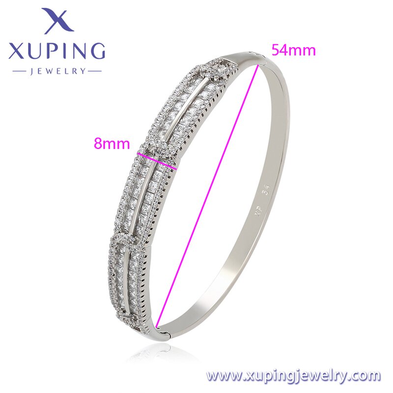 Women Bangle Manufacturer - XUPING X000709880 Platinum Plated Copper Alloy Simple