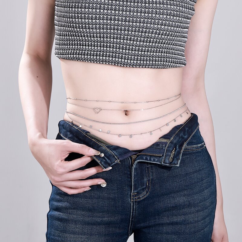 Women Belly Chain Manufacturer - XUPING Gold Plated Sexy Multi Layered Waist Body