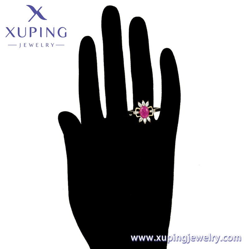 Women Ring Manufacturer - XUPING 15649 14K Gold Plated Vintage Diamond Daily Simple