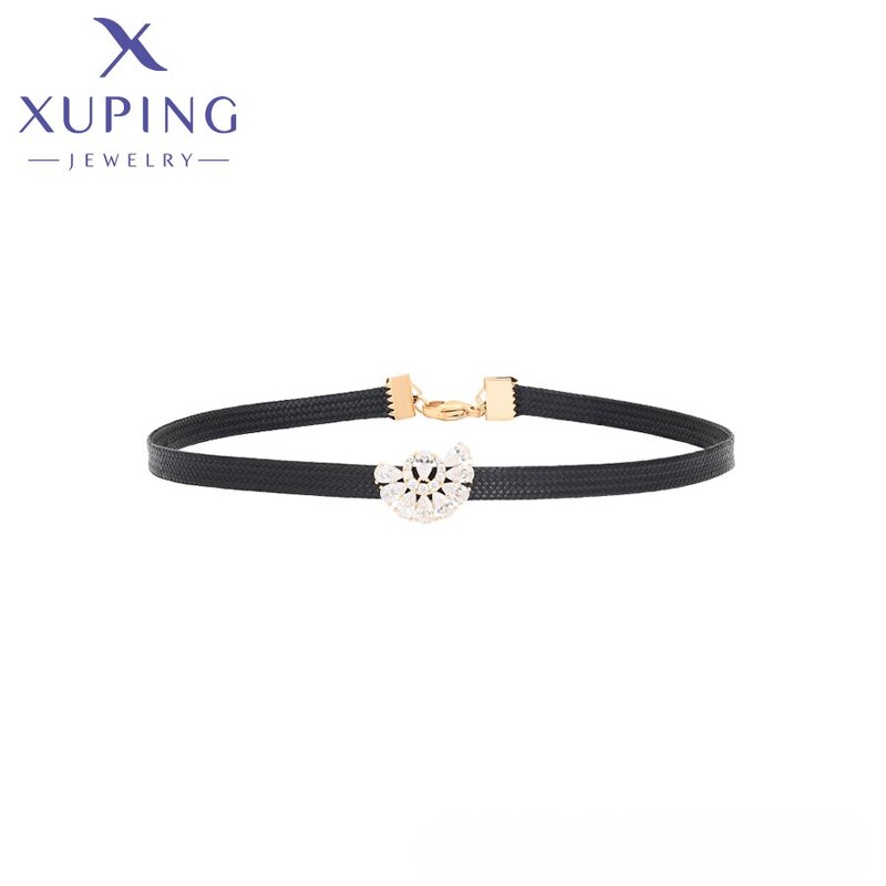 Women Necklace Manufacturer - XUPING X000814567 18K Gold Plated Collarbone Chain