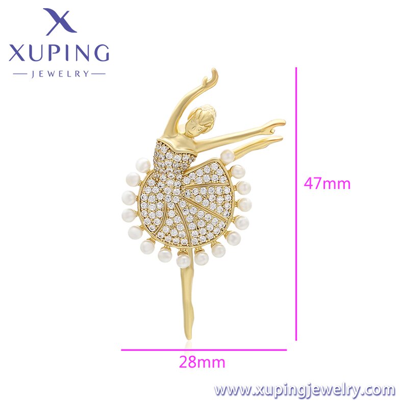 Women Brooch Manufacturer - XUPING A00912296 Gold Plated Feather Star Animal Flower