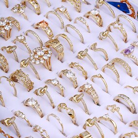 Women Ring Manufacturer - XUPING 14K/18K Gold Plated Heart Bow Butterfly Engagement